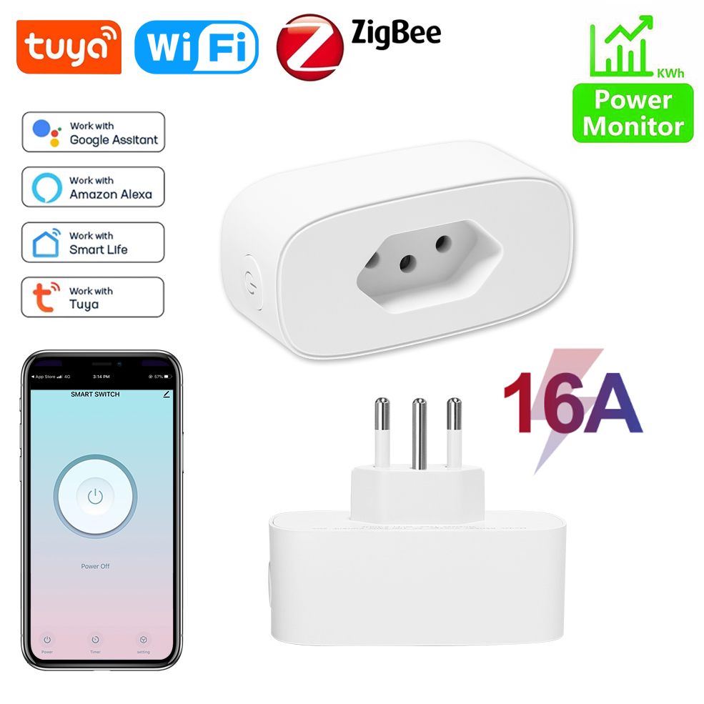 Home Automation Ideas - Tuya Wifi Brazil Smart Plug 16A