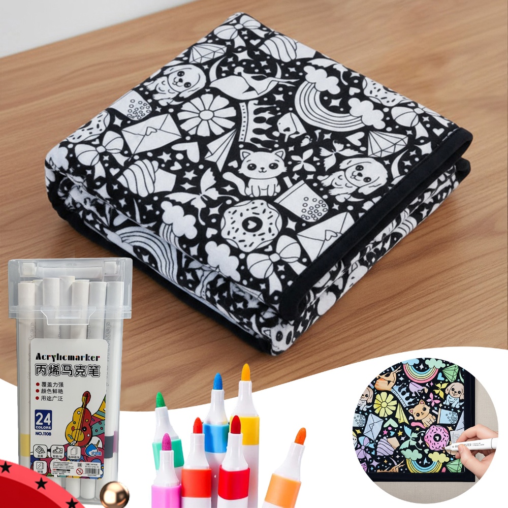 Diy Automation - 24 Color Pens DIY Coloring Blanket