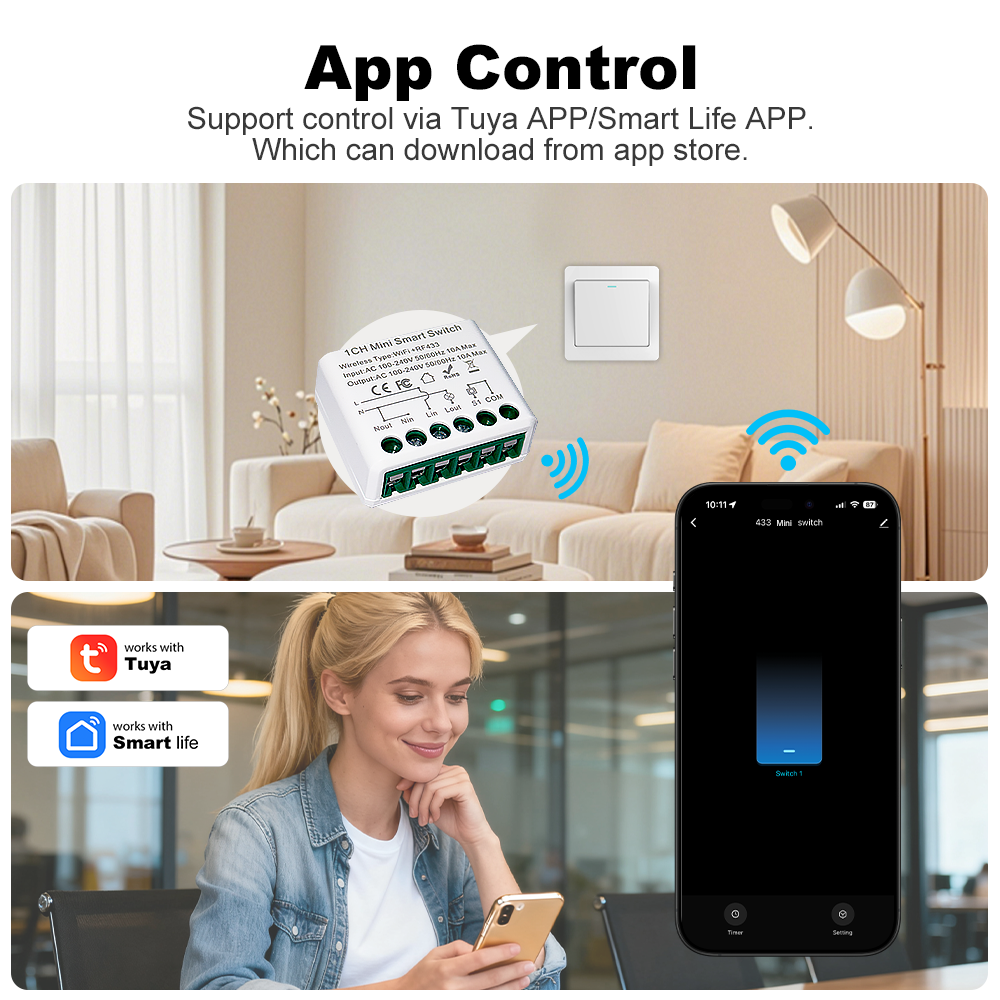 For Tuya WIFI 10A Smart Light  - Diy Automation recension och pris
