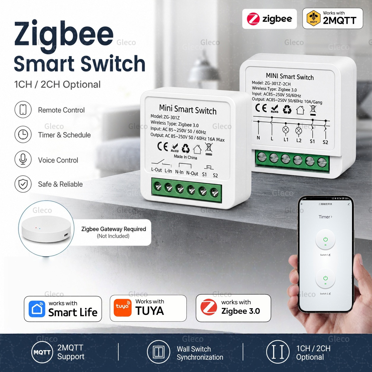Zigbee Smart Switch Breaker 16 - Home Automation Ideas recension och pris