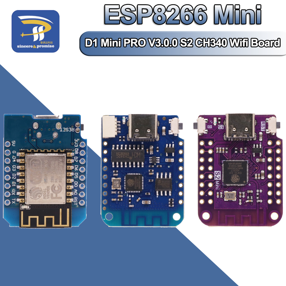 WeMos D1 Mini Pro V3.0 NodeMcu - Esp8266 Nodemcu Board recension och pris