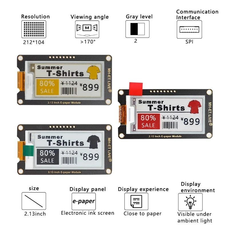 Inch Epaper Module E-paper E-I - Display Epaper 2.9 recension och pris