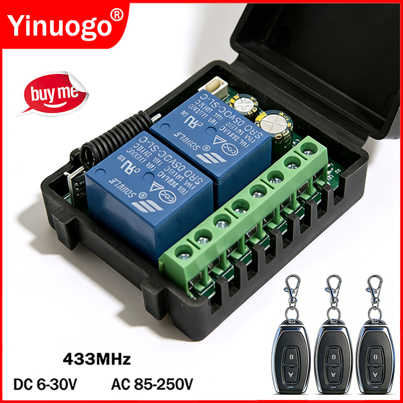 DC 9V 12V 24V AC 85-250V 2CH R - 433Mhz Receiver Module recension och pris