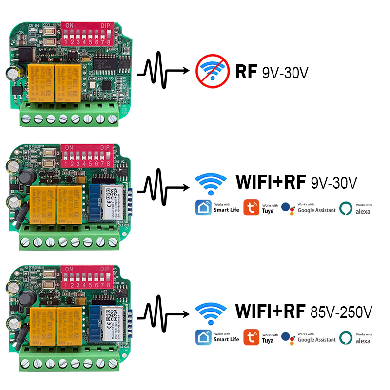 Universal Tuya WiFi Switch Gar - 433Mhz Receiver Module recension och pris
