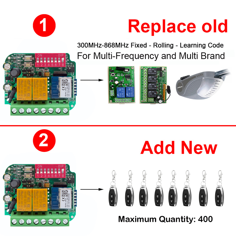 Universal Tuya WiFi Switch Gar - 433Mhz Receiver Module recension och pris