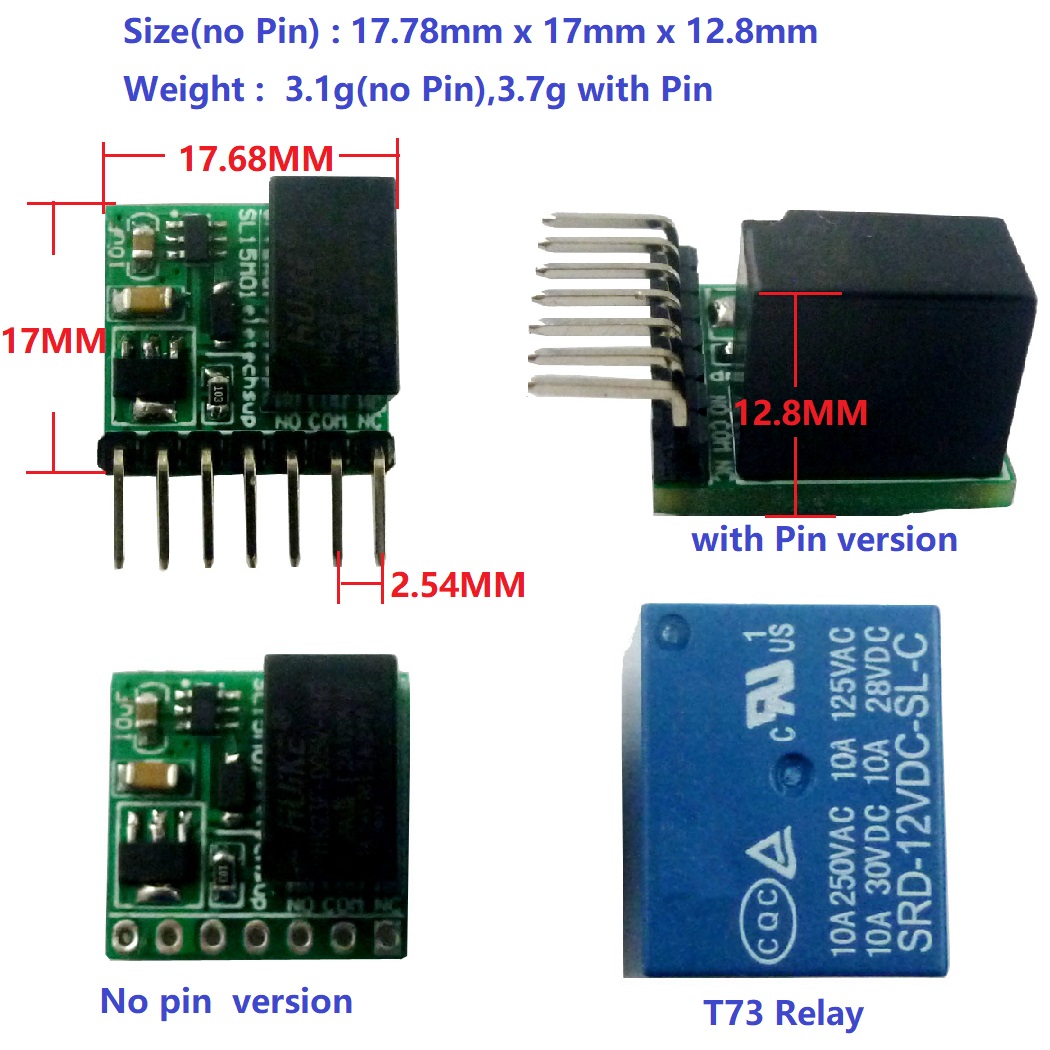 DC 9V 12V 24V 2A mini Bistable - Shelly Relay Module recension och pris