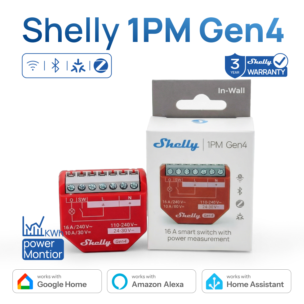 Shelly 1PM Gen4 Zigbee Disposi - Shelly Relay Module recension och pris
