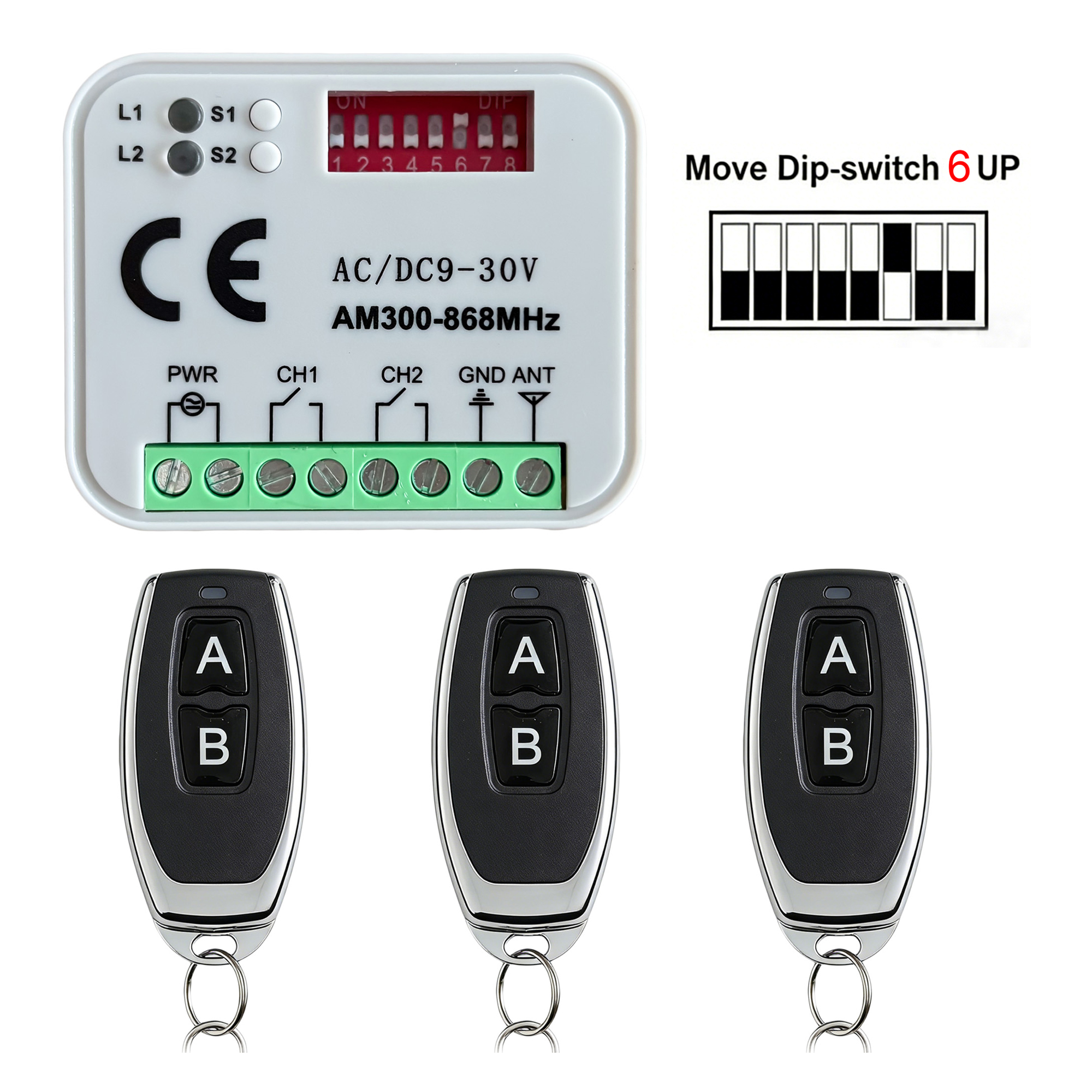 Garage Door Receiver 433MHz 30 - 433Mhz Receiver Module recension och pris