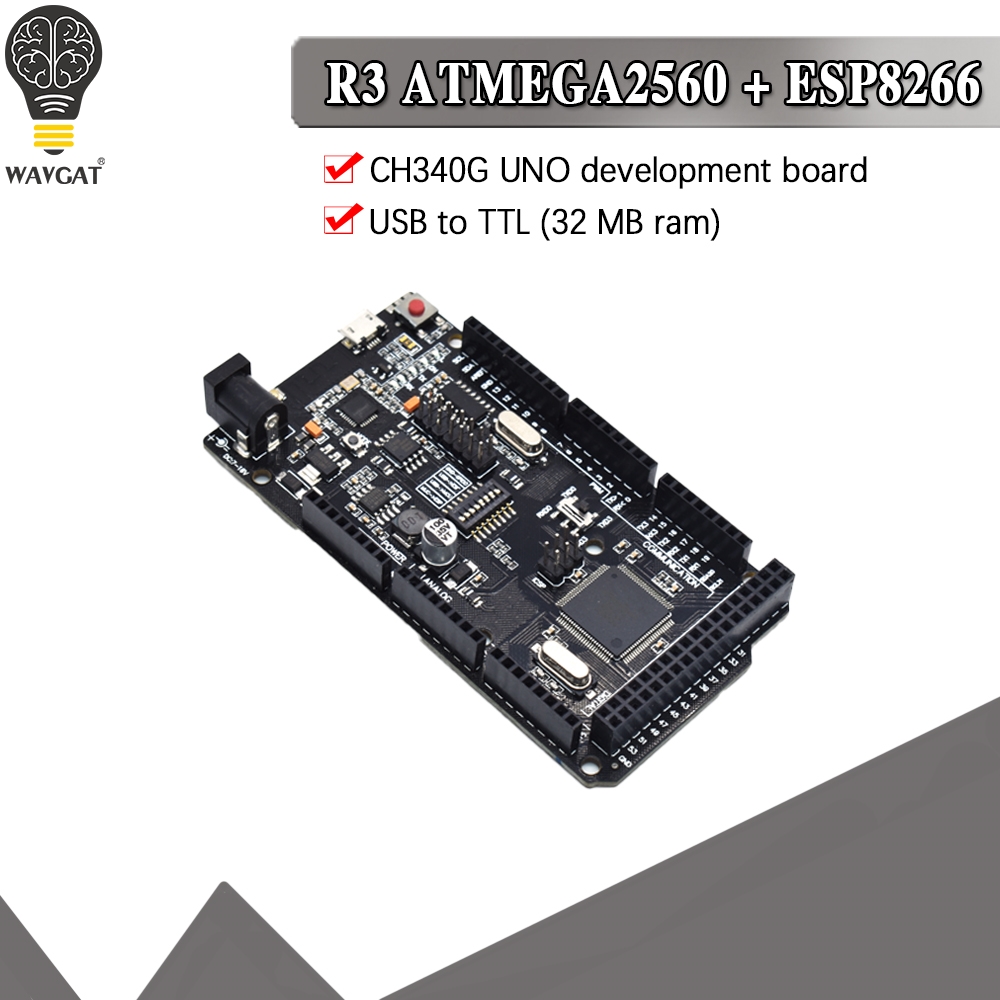 Mega2560 + WiFi R3 ATmega2560+ - Esp8266 Nodemcu Board recension och pris