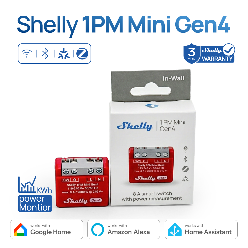 Shelly 1PM Mini Gen4 Zigbee Sm - Shelly Relay Module recension och pris