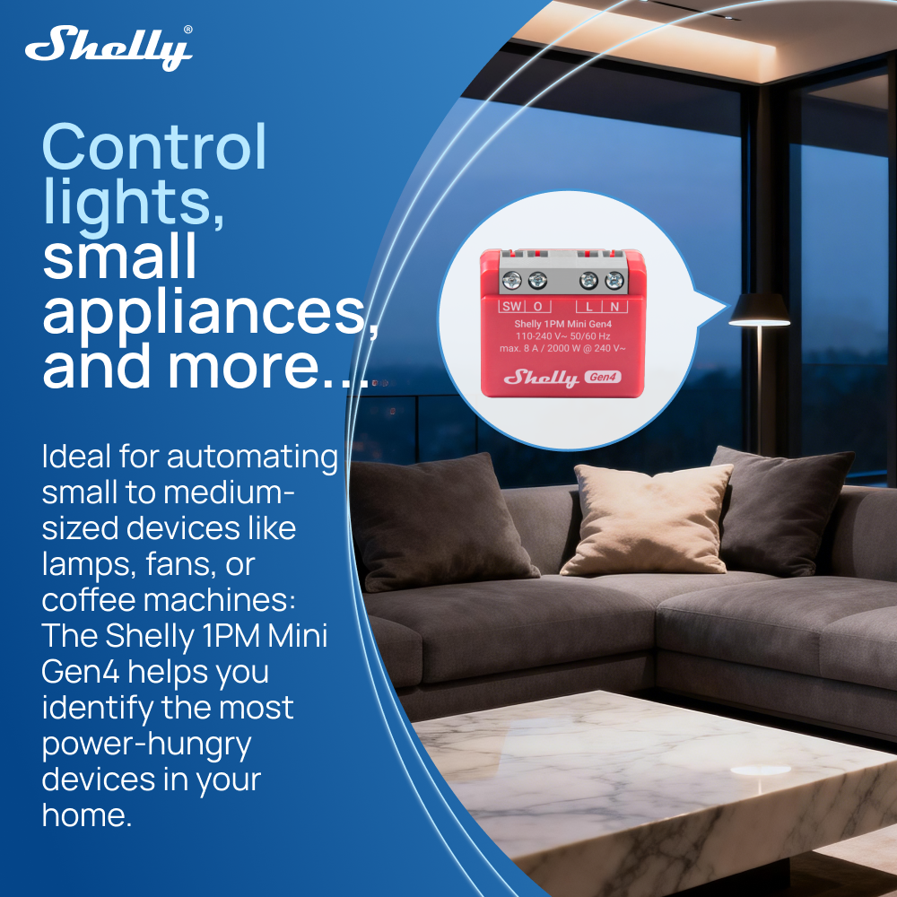 Shelly 1PM Mini Gen4 Zigbee Sm - Shelly Relay Module recension och pris