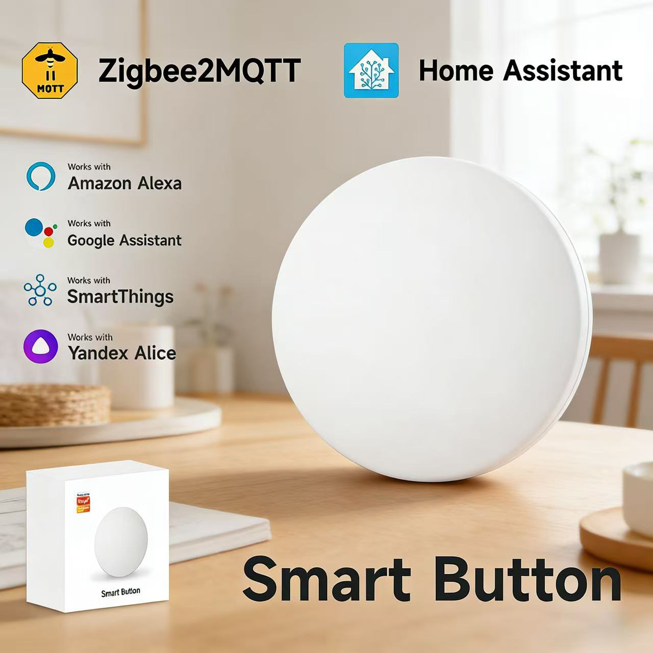 Zigbee3.0 2MQTT Smart Button S - Home Automation Ideas recension och pris