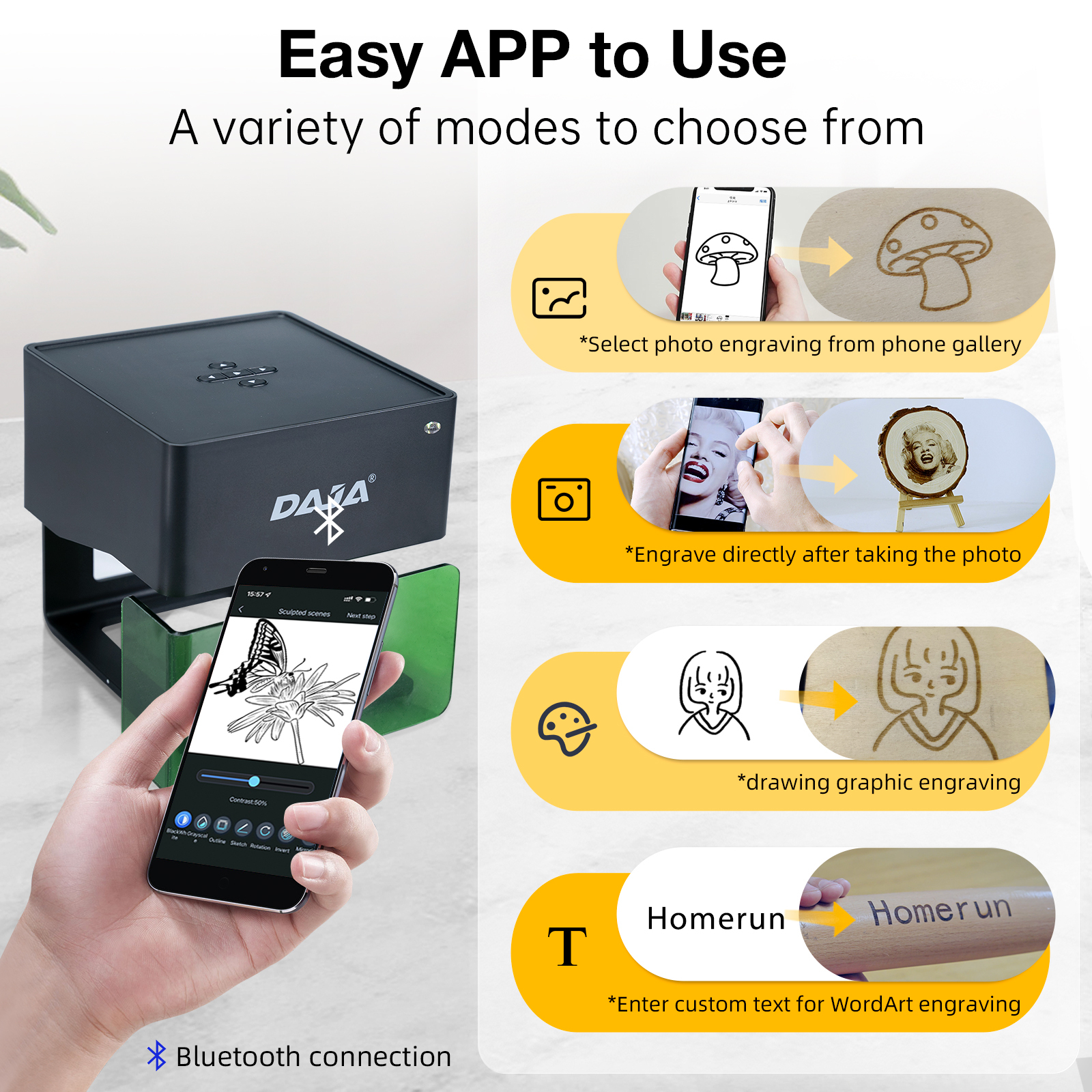 DAJA DJ6 Mini Portable Laser E - Diy Automation recension och pris