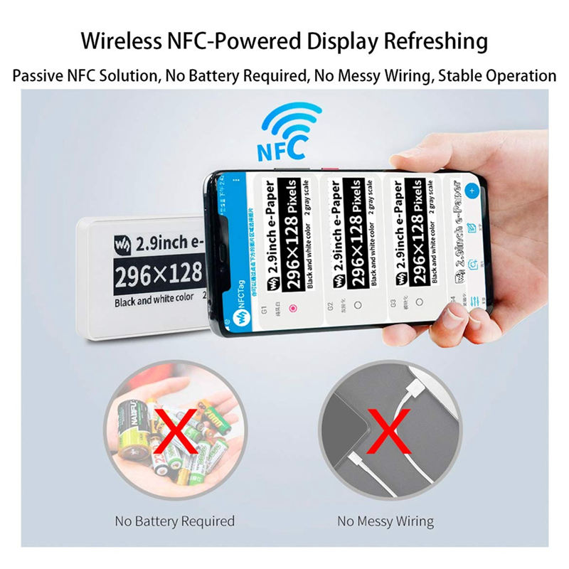 Waveshare 2.9 Inch Wireless NF - Display Epaper 2.9 recension och pris